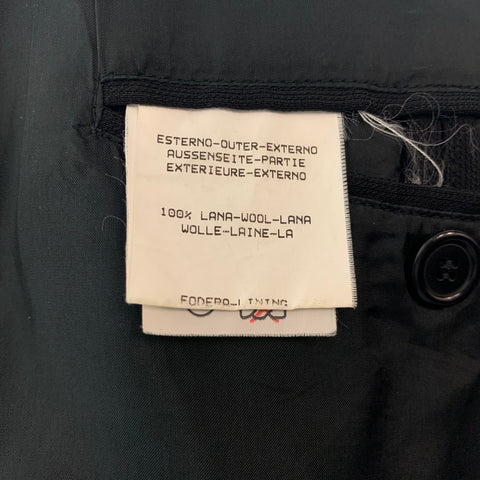ERMENEGILDO ZEGNA Size 42 Black Wool Single Breasted Jacket