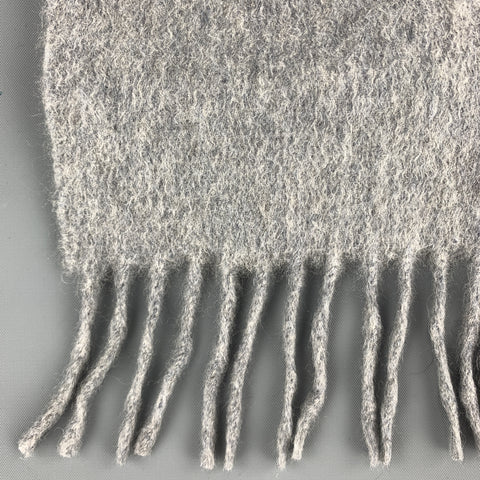 LORD Heather Gray Cashmere Fringe Scarf