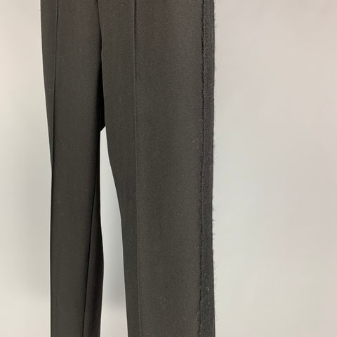 UNDERCOVER Size 28 Black Wool Tuxedo Dress Pants