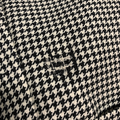 DSQUARED2 Size 36 Black White Houndstooth Lana Wool Pleated Dress Pants