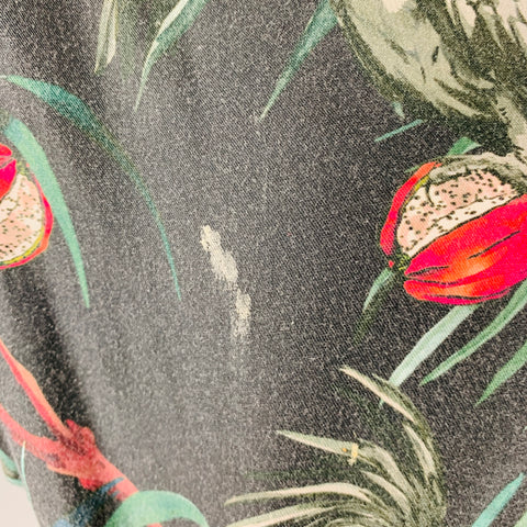 PS by PAUL SMITH Size XL Black Multi-Color Print Camp Short Sleeve Shirt