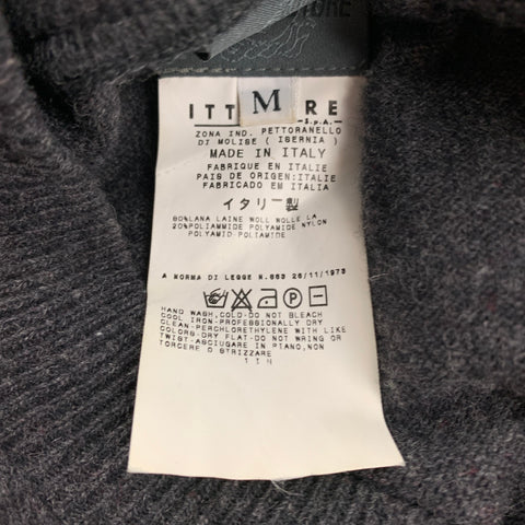 VERSACE JEANS COUTURE Size M Grey Horizontal Stripe Wool Nylon Sweater