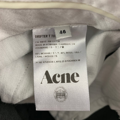 ACNE STUDIOS Size 30 Black Mohair / Wool Tuxedo Dress Pants