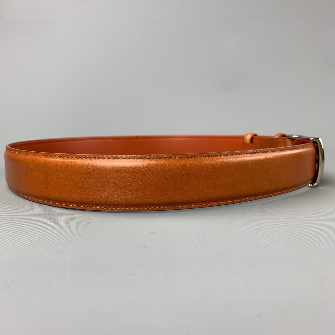 CARMINA Size 36 Tan Leather Belt