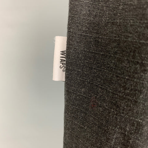 WTAPS Size XL Charcoal Solid Cotton Elastic Waistband Casual Pants