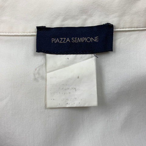 PIAZZA SEMPIONE Taille L Blouse sans manches en coton mélangé blanc
