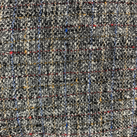 ARMANI COLLEZIONI Size 8 Grey Multi Color Tweed Floral Trim Blazer