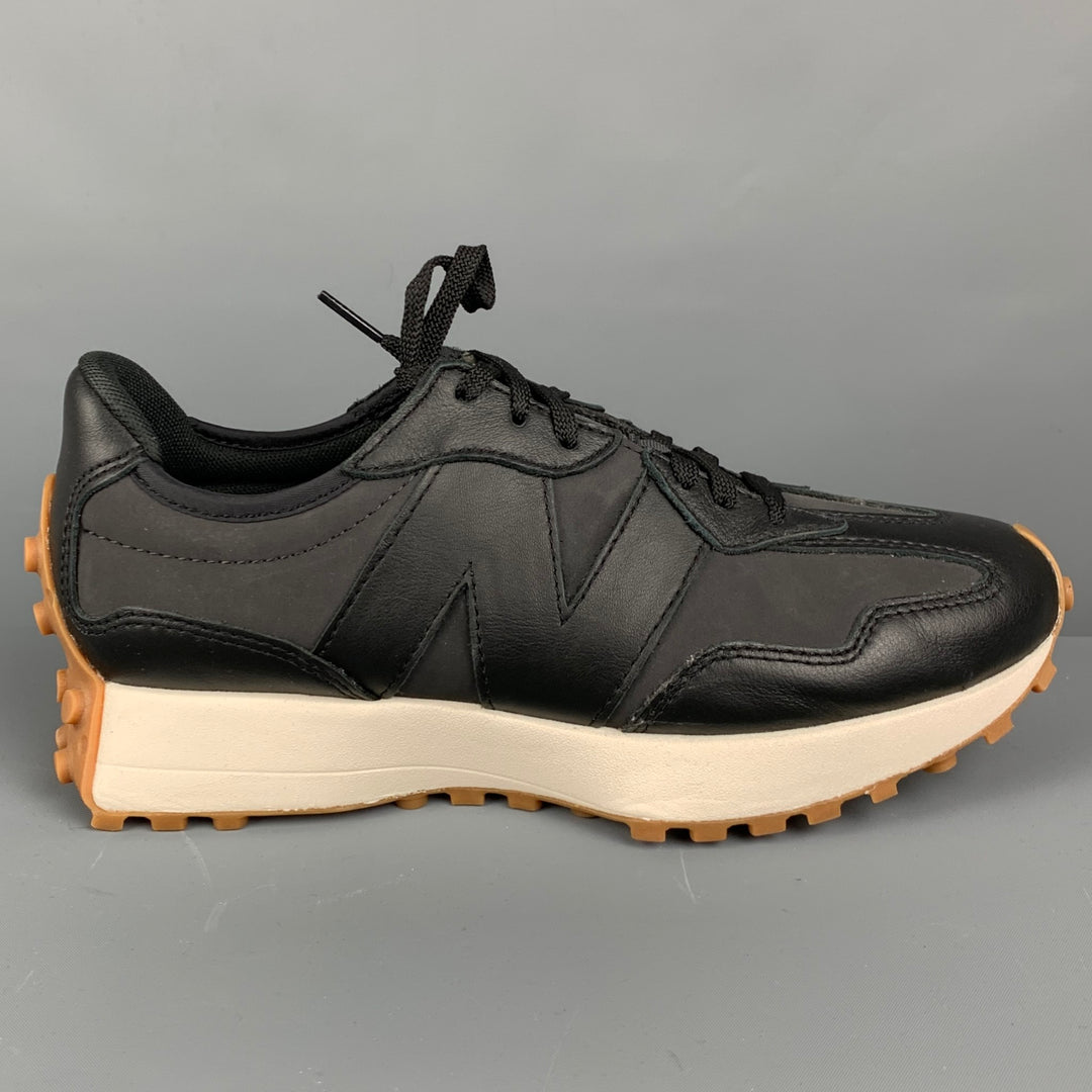 NEW BALANCE Size 8.5 Black Tan Mixed Materials Sneakers