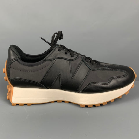 NEW BALANCE Talla 8.5 Zapatillas de deporte de materiales mixtos en color tostado negro