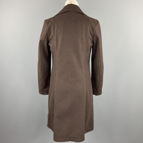 FRANKIE MORELLO Size S Brown Wool Patch Pockets Notch Lapel Coat