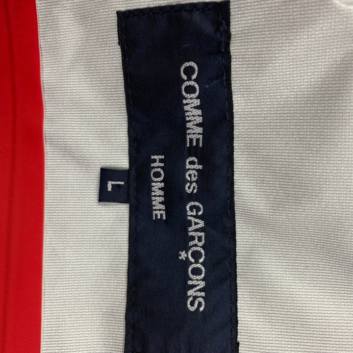 COMME des GARCONS HOMME Size L Navy Red Color Block Nylon Jacket