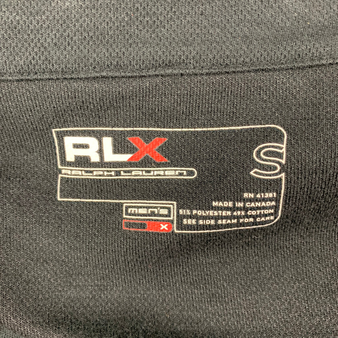 RLX by RALPH LAUREN Size S Black Polyester Cotton Half Zip Pullover