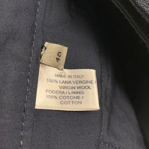 BOTTEGA VENETA Size 32 Navy Blue Virgin Wool Flat Front Casual Pants