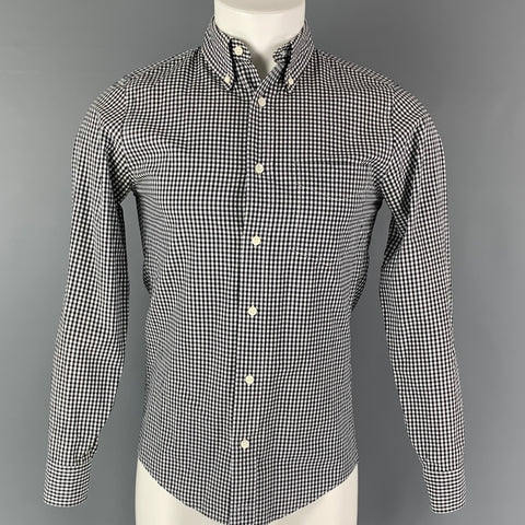 JACK SPADE Size XS Black White Gingham Cotton One pocket Long Sleeve Shirt