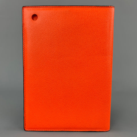 Étui pour iPad en cuir grainé orange VALEXTRA