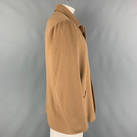 ERMENEGILDO ZEGNA Size 42 Camel Cashmere Single Breasted Jacket