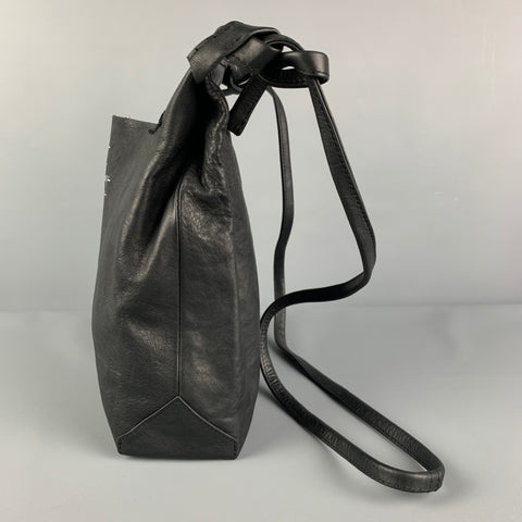 TAKAHIROMOIYASHITA MYTHINKS THE SOLOIST Bolso bandolera arrugado blanco y negro