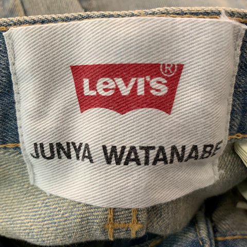 JUNYA WATANABE- LEVI'S Size S Light Blue Denim Washed Wide Leg Jeans