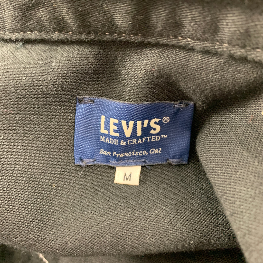 LEVI'S MADE & CRAFTED Size M Black Contrast Stitch Cotton Long Sleeve Shirt