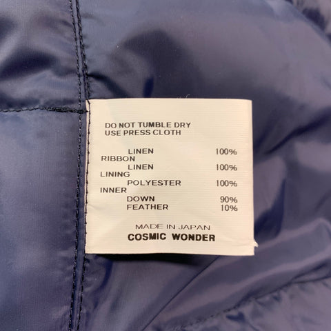 COSMIC WONDER Size L Navy Linen Snaps Vest