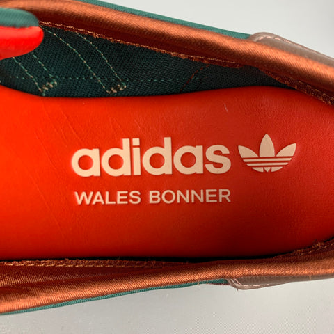 ADIDAS x WALES SL72 Size 9.5 Green & Brown Leather Lace Up Sneakers