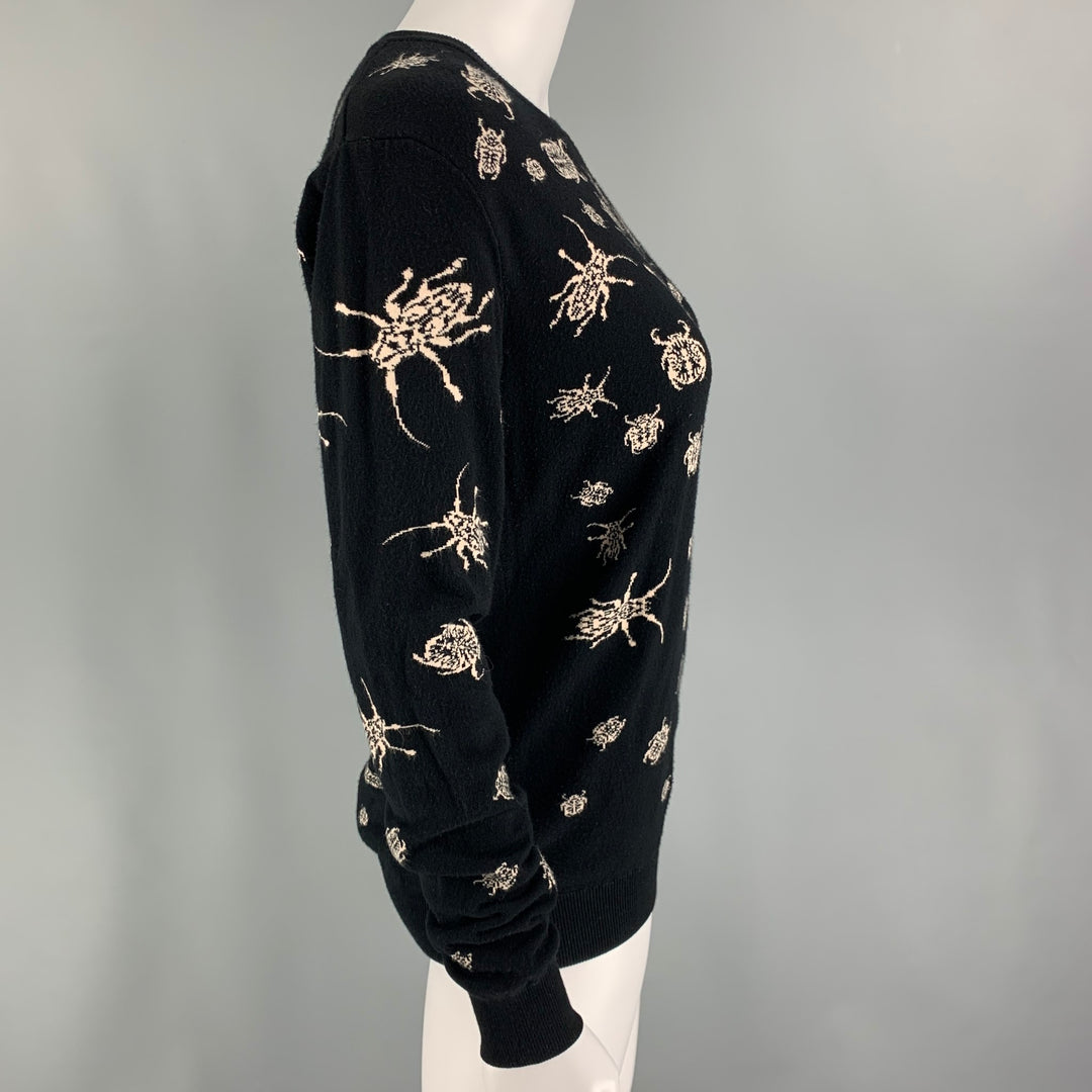 MCQ by ALEXANDER MCQUEEN Size M Black Pink Crew-Neck Casual Top
