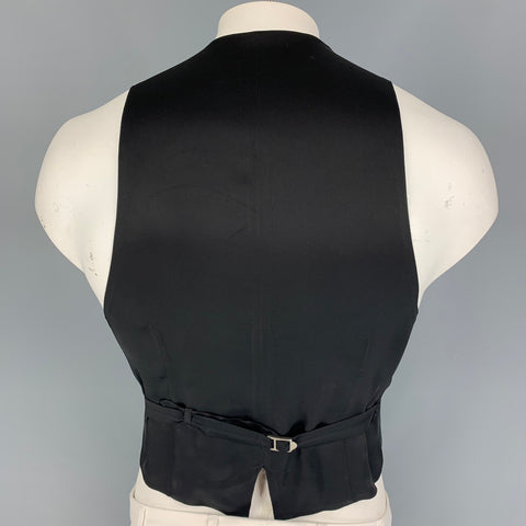 GIORGIO ARMANI Size 40 Black Wool Vest