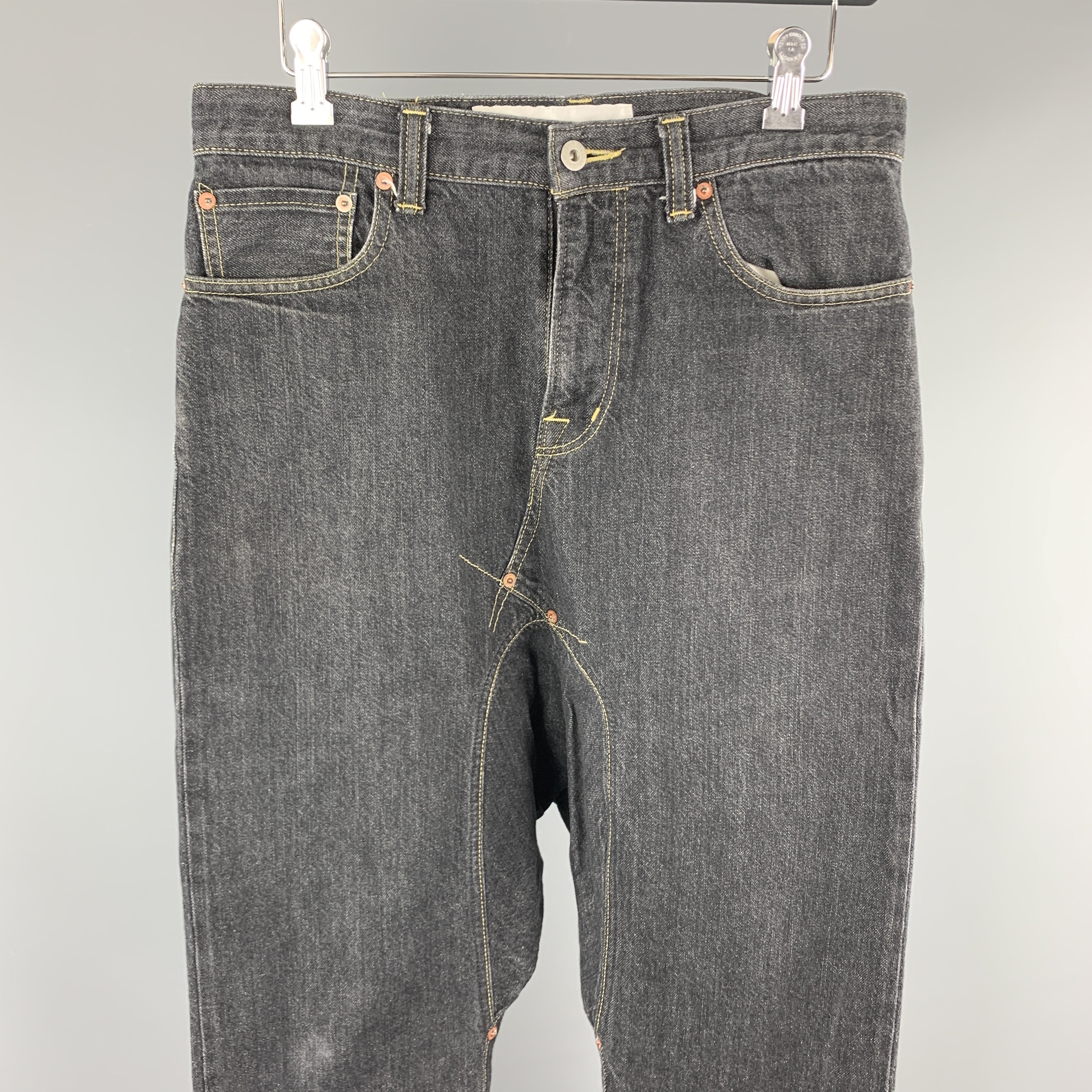 GANRYU by COMME des GARCONS Size S Charcoal Cotton Drop