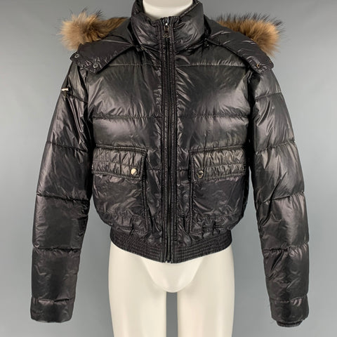 D&G by DOLCE & GABBANA Size 40 Olive Quilted Polyamide Jacket