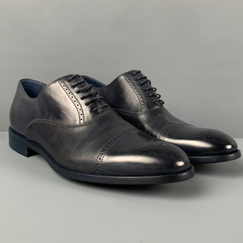 PAUL SMITH Chaussures à lacets en cuir perforé bleu marine taille 9