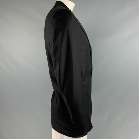 ERMENEGILDO ZEGNA Taille 40 Manteau de sport à revers en laine noire