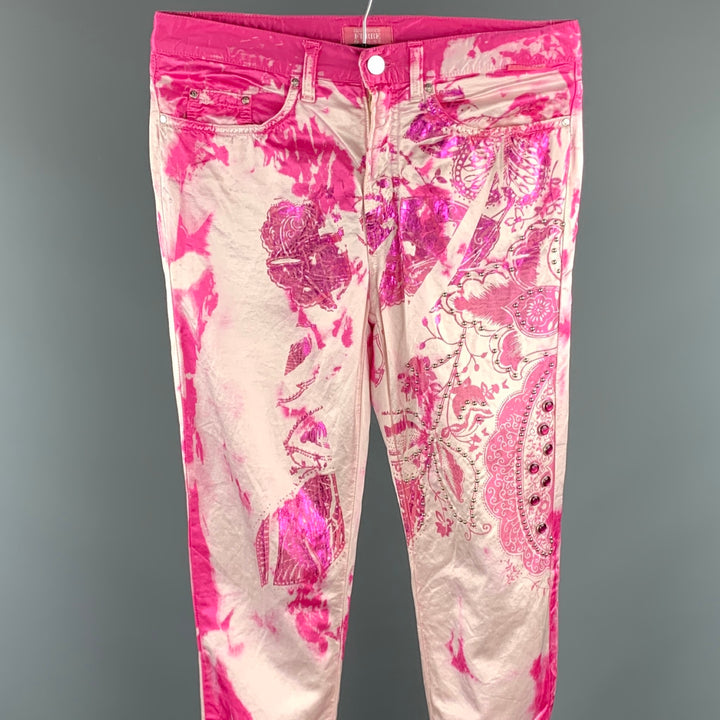 GIANFRANCO FERRE Size 6 Pink Cotton Blend Dress Pants