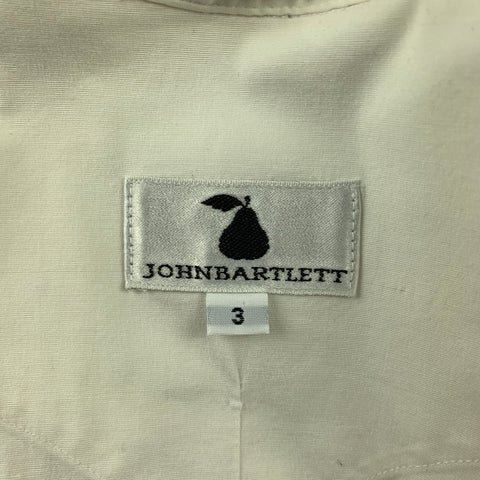 JOHN BARTLETT Size L White Cotton / Lyrca Western Short Sleeve Shirt