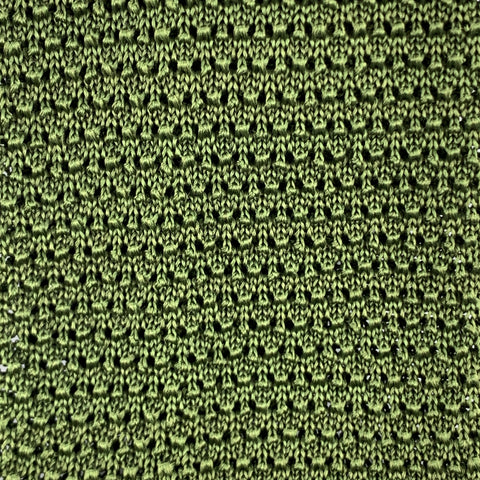 TURNBULL & ASSER Olive Silk Textured Knit Tie