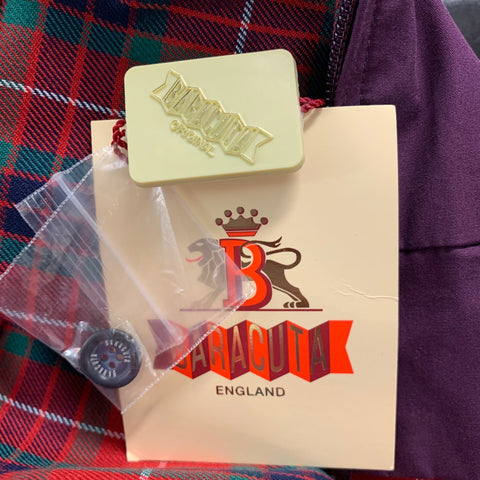 BARACUTA Talla 38 Chaqueta con cremallera de algodón burdeos