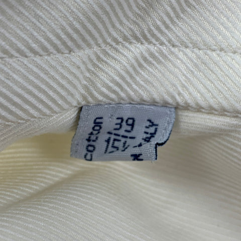 BRIONI for WILKES BASHFORD Size M Cream Cotton French Cuff Long Sleeve Shirt