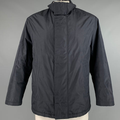 PAL ZILERI Taille 44 Veste zippée en mélange de polyester uni bleu marine