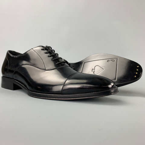 PS by PAUL SMITH Size 9 Black Leather Cap Toe Lace Up Shoes