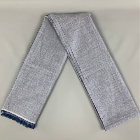 MUJI Bufanda extragrande de algodón azul