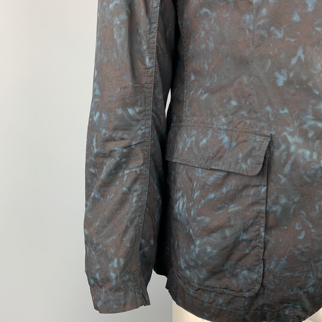 ENGINEERED GARMENTS Size 42 Navy Marbled Cotton Notch Lapel Sport Coat
