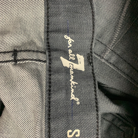 7 FOR ALL MANKIND Size 29 Grey Cotton Standard Straight Jeans