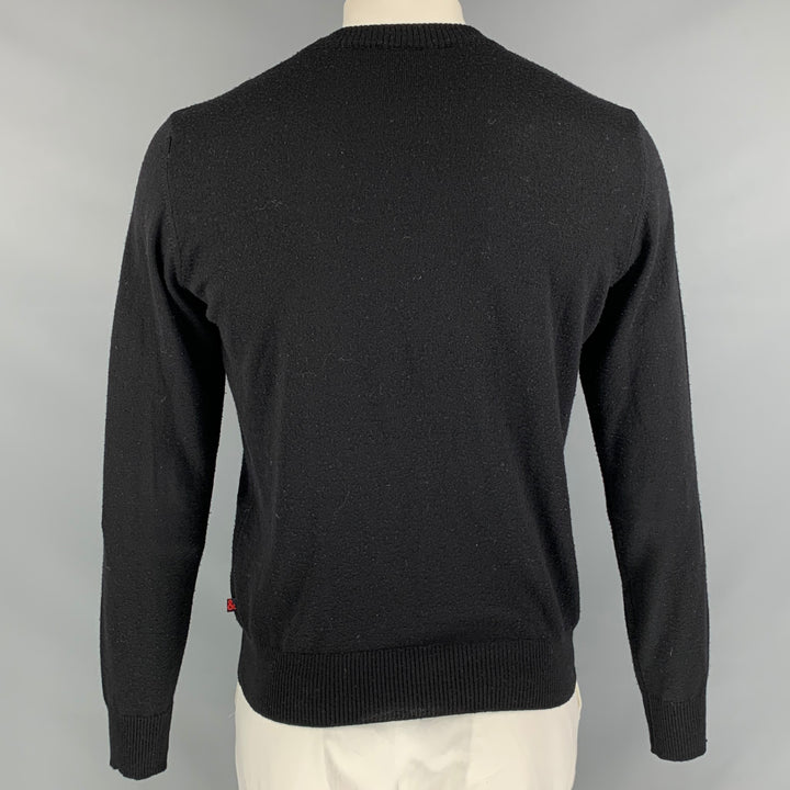 D&G by DOLCE & GABBANA Size 44 Black Knit Wool &  Acrylic Crew-Neck Pullover
