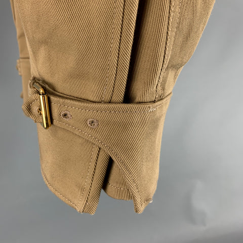 LOUIS VUITTON Size 2 Khaki Cotton Pleated Casual Pants