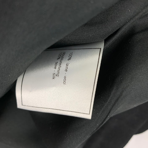 CHANEL Size 8 Black Wool Ribbed Sleeveless Pants Suit