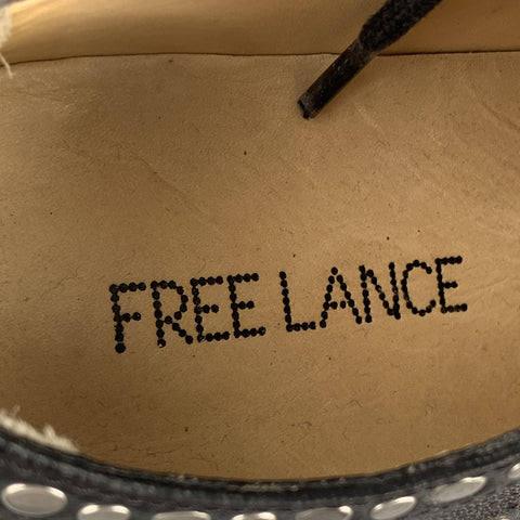FREE*LANCE Zapatos brogue con cordones de cuero con tachuelas negros talla 7