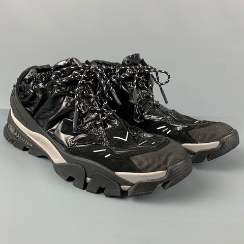 CALVIN KLEIN 205W39NYC Taille 12,5 Baskets à lacets en nylon gris noir