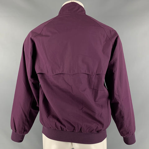 BARACUTA Talla 38 Chaqueta con cremallera de algodón burdeos