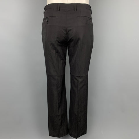 CALVIN KLEIN COLLECTION Size 36 Black Textured Wool / Polyamide Suit