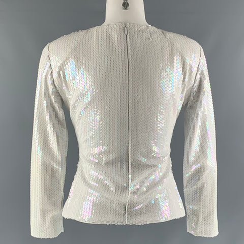 CAROL McCLELLAR Size M White Long Sleeve Blouse