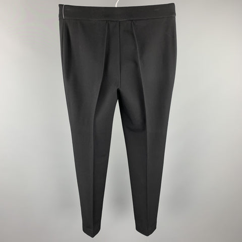 AKRIS Size 4 Black Viscose Blend Dress Pants